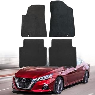 GXARTS Car Floor Mats Carpet Full Set Fit for Nissan Altima 2013 2014 2015 2016 2017 2018 | All-Weather Protect, Velour, Black | Waterproof & Anti Sliding Rubber Back