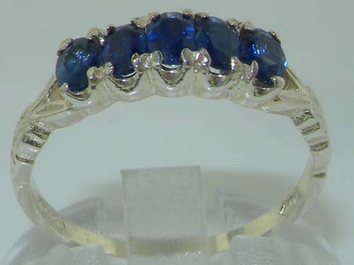 925 Sterling Silver Real Genuine Sapphire Womens Eternity Ring3