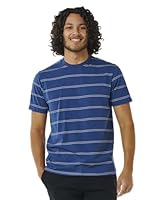 Rip Curl - Men's Plain Stripe Tee - Washed Navy - Large