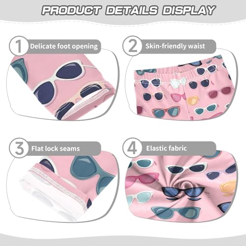 ZZKKO Girls Leggings Sunglasses Toddler Girls Clothes Leggings for Girls Toddler Girls Leggings 3-4T3