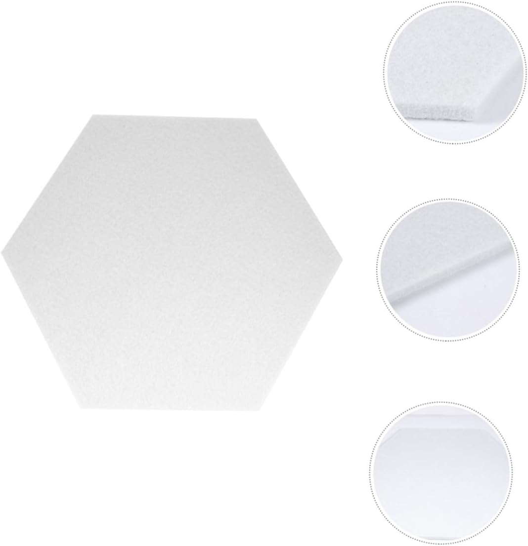 ARTIBETTER Picture Display Board 10pcs Hexagon Felt Bulletin Board Felt Wall Sticker for Classroom