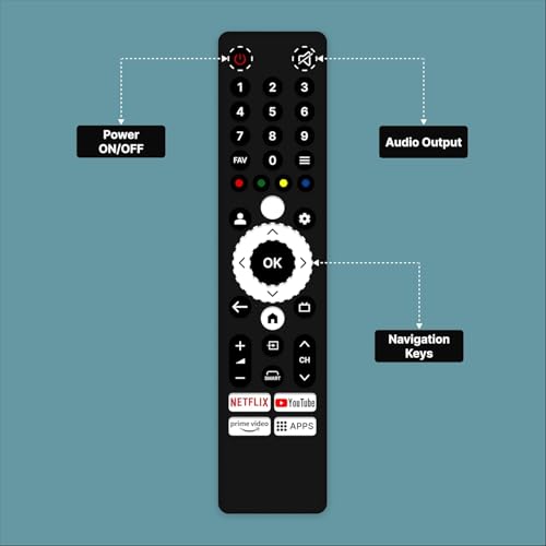 Image of BLACKSHEEP Compatible for Onida Smart Tv Remote - Without Voice - Hot Keys YouTube, Prime Video, Apps and Netflix Use for LCD LED OLED QLED UHD 4K Android TVs