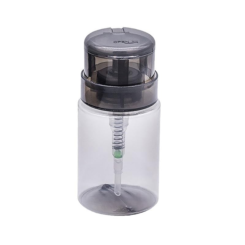1 bomba para quitar esmalte de uñas, 1 dispensador de acetona, dispensador de alcohol, botella dispensadora vacía con cerradura para esmalte de uñas y removedor de maquillaje