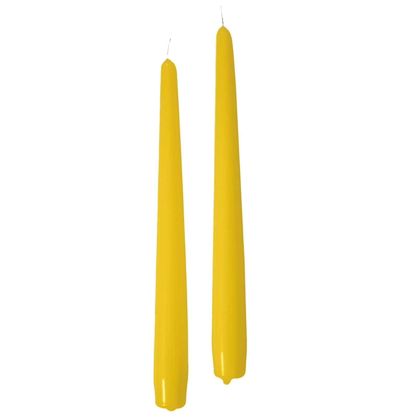 Cereria di Giorgio Risthò Taper Candles for Candlestick, Wax, Mustard, 2.2 x 25 cm