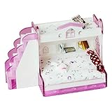 Lit superposé à l'échelle 1/12 Meubles superposés doubles pour décor de chambre à coucher de maison de poupée