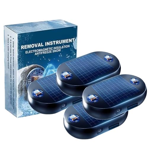 Chauffages Cinétiques Moléculaires pour Dégivrage Voiture Pare Brise, Mini Chauffage Cinétique Portable, Degivrant Vitre Voiture Defroisseur,Chauffage Cinétique avec Batterie Solaire,Antigel (4)