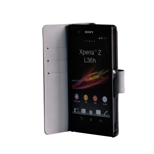 Megix Technology Premium Ceo-Royal Series Flipstand Case For Sony Xperia Z - Retail Packaging - Black #TOP4