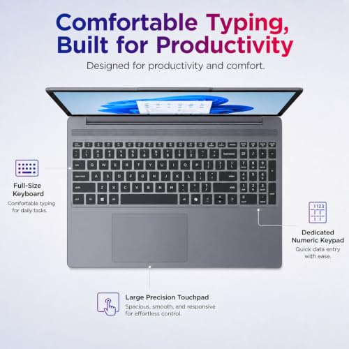 Image of Lenovo IdeaPad Slim 3 Laptop for Work and School, AMD Ryzen 7 7735HS, 15.3 inch WUXGA IPS Display, 16GB DDR5 RAM, 512GB SSD, Radeon 680M Graphics, SD Card Reader, Wi-Fi 6, Windows 11 Pro, no Mouse