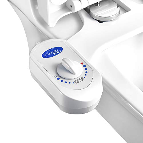 Non-Electric Bidet Toilet Seat Attachment - Self Cleaning Dual Nozzle Fresh Water Bidet