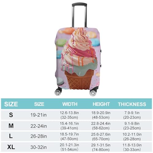 Travel Luggage Cover Elastic Suitcase Cover Many Colored Ice Cream Luggage Covers Luggages Protector Covers for Travel Anti-Scratch Luggages Decorative Cover for Adult XL2