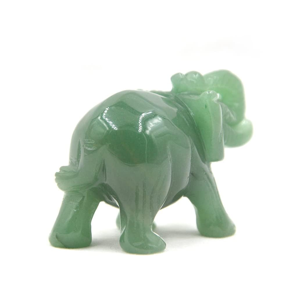 Statua di elefante in giada verde,statuette di elefanti portafortuna