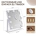 Mursche Schminkspiegel mit Beleuchtung Hollywood Spiegel - Vanity Mirror mit 9 LED Klein Kosmetikspiegel mit Licht 360° Drehung Tischspiegel 3 Modi Schminktischspiegel Touch Dimmbar