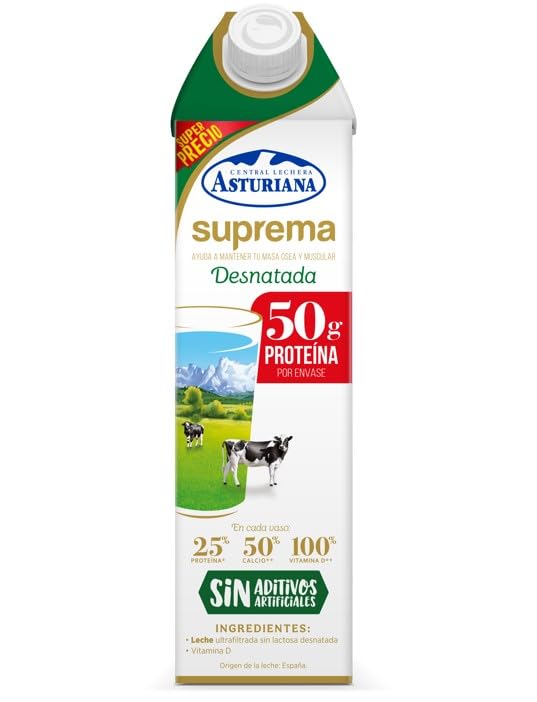 Central Lechera Asturiana Leche Desnatada Suprema, Brik 1L