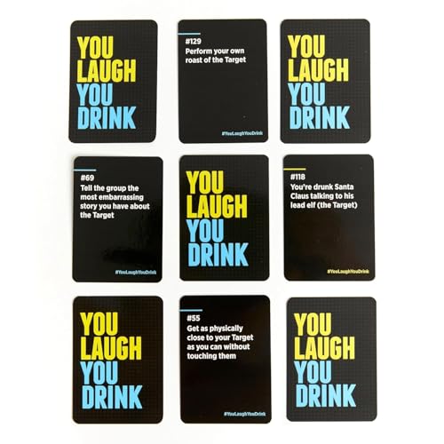Image of Family Card & Board Games for Adults and Kids, Fun Strategy & Party for All Ages, Multi-Players, Perfect for Game Nights, Travel & Home Entertainment (You Laugh You Drink)