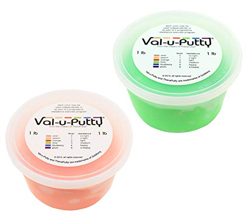 Val-u-Putty Exercise Putty - Orange, Lime - 1 LB Each - Bundle