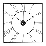 CosmoLiving by Cosmopolitan Metal Open Frame Square Wall Clock, 24' x 2' x 24', Black