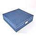 PENGKE 2 Layer Jewelry Box for Women 36 grid necklace or jewelry holder organizer with lock,Blue Pack of 1