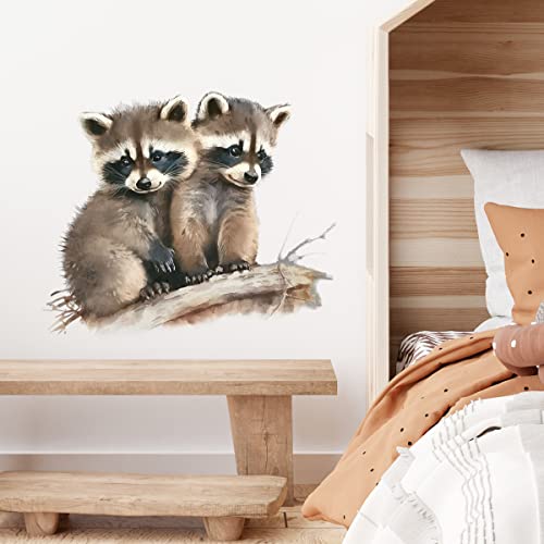 Vinilo Decorativo Little Raccoon Brothers