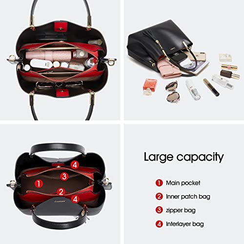 Image of Cnoles Handbags for Women Large Capacity Tote Shoulder Bags Ladies Handle Satchel Purse
