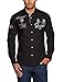 Redbridge R-2130 Camisa Regular Fit de Manga Larga para Hombre, Color Negro, Talla XL