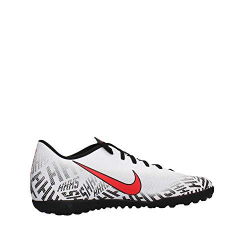 Chuteira Society Nike Mercurial Vapor 12 Club Neymar Jr TF - Branco e Vermelho - 39