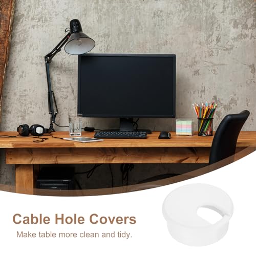 Cache-câbles de bureau uxcell en ABS blanc pour regrouper les fils de PC