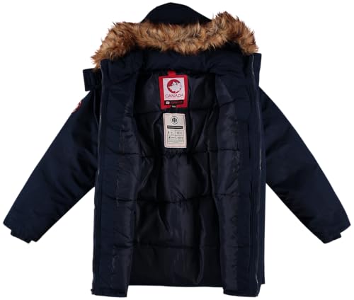 Image of CANADA WEATHER GEAR Mens Parka Jacket - Heavyweight Insulated Water Resistant Winter Coat for Men with Faux Fur Hood