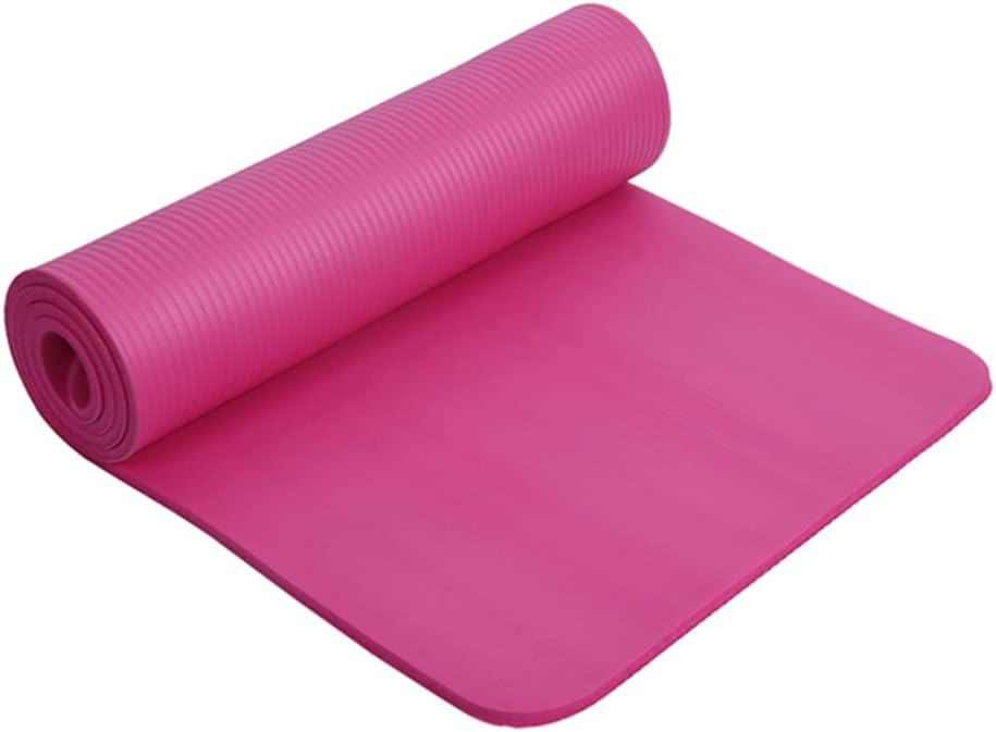 Extra Thick High Density Tear Yoga Mat for Women Pink Non Slip Exercise Mat with Cushioned Support for Home and Gym Workouts