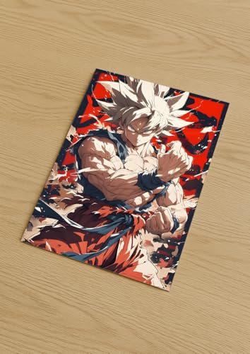 Image of NIJUKA Anime Printed A4 Size Metal sheet Poster For Home And Room Decoration | For Anime Art Fans Boys And Girls (True Form Of UI)