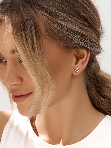 THUNARAZ Hypoallergenic Stud Earrings for Women Sterling Silver Post Earrings for Sensitive Ears Dainty Simple Flower Star Heart Stud Earrings for Women Pierced Earrings Jewelry Gifts4