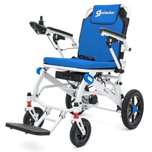 Image of Aotedor Electric Wheelchairs for Adults,22 Miles Long Travel Range with 2 Lithium Batteries All Terrain Power Wheelchair,Ultra Lightweight 39Lbs Folding Compact Motorized Wheelchair,Airline Approved