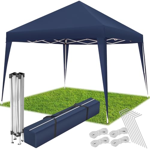 tectake® Tonnelle de Jardin 3x3m en Acier époxy Pliable Tente de réception Pavillon, Imperméable, Sac de Transport Inclus, Tonnelle terrasse Exterieur Tente de réception Barnum Mariage Baptême
