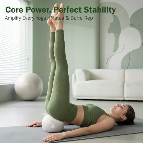 Image of Slim Panda Pilates Ball, 9 Inch Small Exercise Ball, Anti Burst Mini Yoga Ball for Stability, Workout, Barre, Core Strength, Physical Therapy, Balance, Stretching