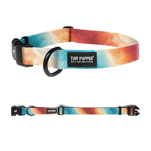 Image of Tuff Pupper Premium Adjustable Dog Collar for Large Girl Dogs, Stylish Pattern Collars Designed in USA, Quick Release Buckle, RadiantSkies Print for Female Dogs, Large (1 Inch Wide x 18-26 Inch Neck)