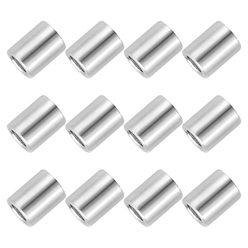 PATIKIL 12 Piezas De Espaciadores De Acero Inoxidable, 8 mm DI X 12 mm DE X 13 mm Altura 304 Acero Inoxidable Casquillo Separador Sin Roscar Espaciador Tuercas M8 5/16