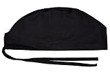 Hurricane Caps Scrub Cap, Black Solid