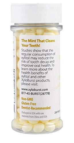 Xyloburst Sugar Free 100% Xylitol Sweetened Mints Breath Mints Candy - Keto, Low Carb And Diabetic Friendly - 200 Count Jar (Lemon, 1 Bottle) #TOP1