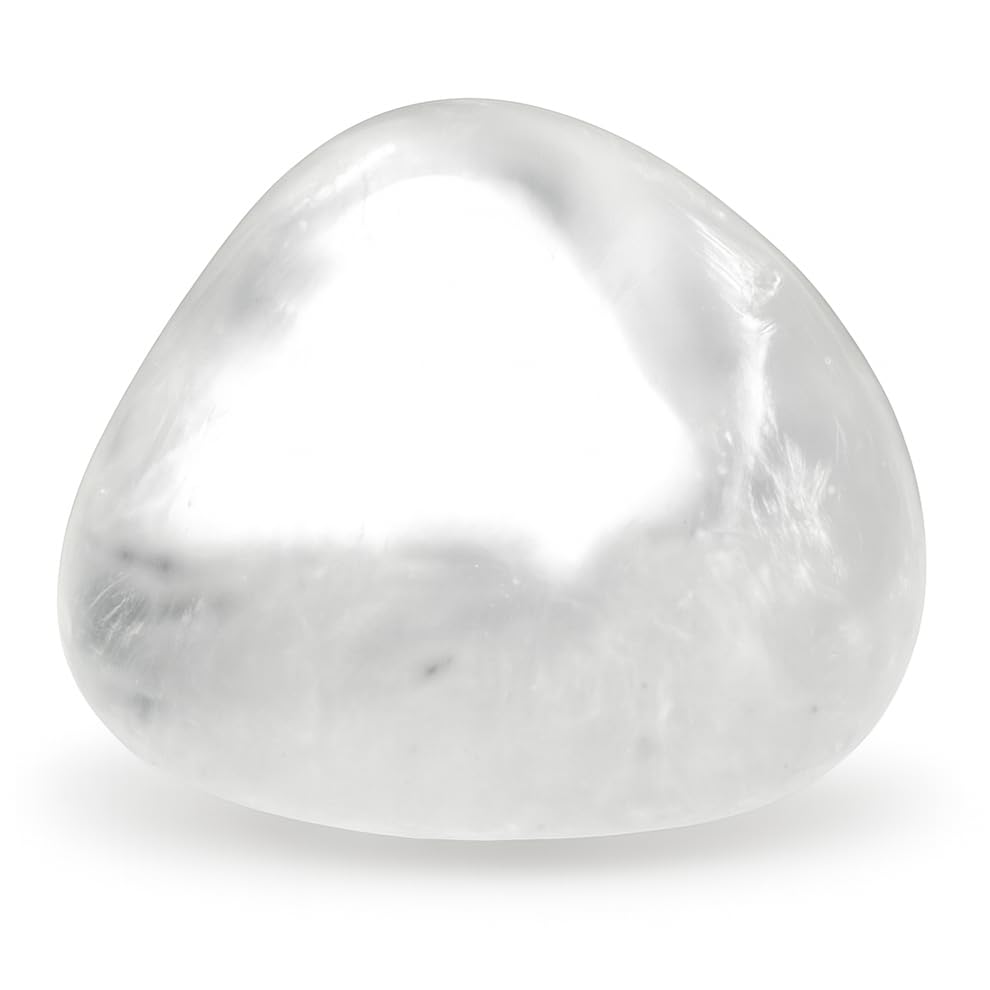 Pierre Cristal de Roche Pierre Naturelle Roulée 2 à 3 cm, Lithothérapie Harmonie et Énergie Vitale, Guide Cristal de Roche Inclus, Chakra Couronne, Collection Minéraux Bien-Être - 1 Unité