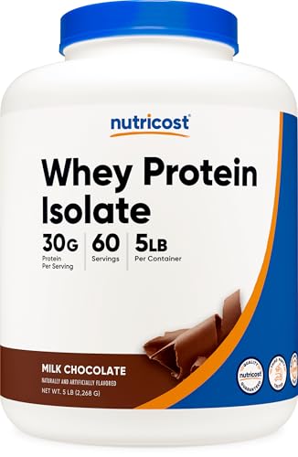 Whey Protein Powder Nutricost Whey Protein Isolate Powder (Milk Chocolate) 5LBS