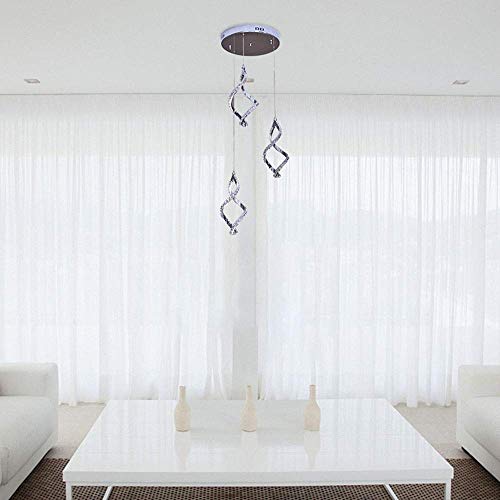 Lustre en cristal de style minimaliste et moderne avec LED
