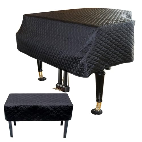 Copertura impermeabile per pianoforte a coda, foderata in cotone, protezione antipolvere e a prova di umidità per pianoforti, resistente ed elegante, per uso domestico e in studio