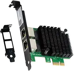 PLACA DE REDE GIGABIT DUAL PORT RJ45 PCI-E X1 PCYES LC1000-2P