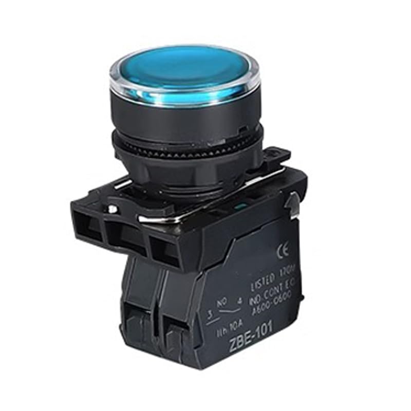 Interrupteur bouton-poussoir rappel ressort NB5 XB5 contact précis 1NO 1NC de 22 mm - 3