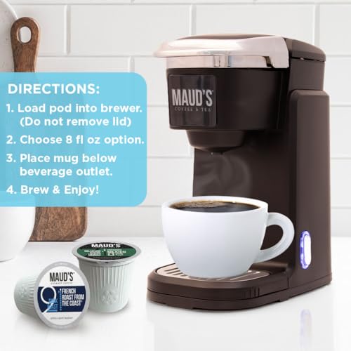 Image of Maud's Family Pack Coffee Pods Variety Pack, 136ct, 12 Assorted Flavors | Medium Roast Flavored Coffee in Single Serve Pods - 100% Arabica Coffee, Compatible with Keurig Coffee Makers