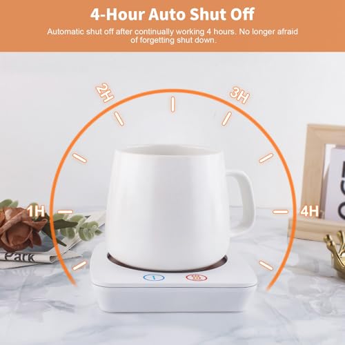 Image of VOBAGA Coffee Warmer & Mug Warmer for Home Office Home Desk with 4H Auto Shut Off, Electric Cup Warmer Plate with 3 Temperature Settings for Tea, Water, Cocoa, Coffee Gifts Accessories for Women Men