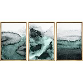 SIGNWIN 3 Piece Framed Canvas Wall Art Abstract...