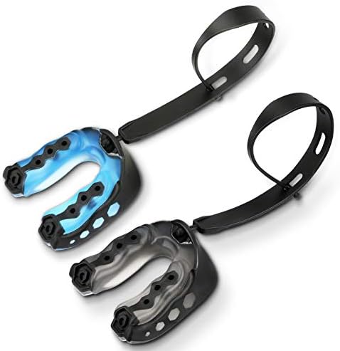 Number-one 2 Pack Soft Mouth Guard with Strap, Professional Sports Mouthguard for Boxing, Jujitsu, MMA, Football, Basketball, Hockey, Karate, Rugby Teeth Armor to Protect Braces for Adult & Youth