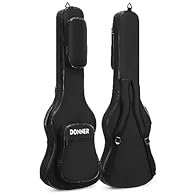 【10mm/0.4inch Thick Padding】Donner 47 inch electric bass guitar case is made of durable water-resistant 600D nylon Oxford with 10mm padded sponge, and 210D smooth soft lining fabric. Not easy to rip off and protects your bass guitar from collision an...