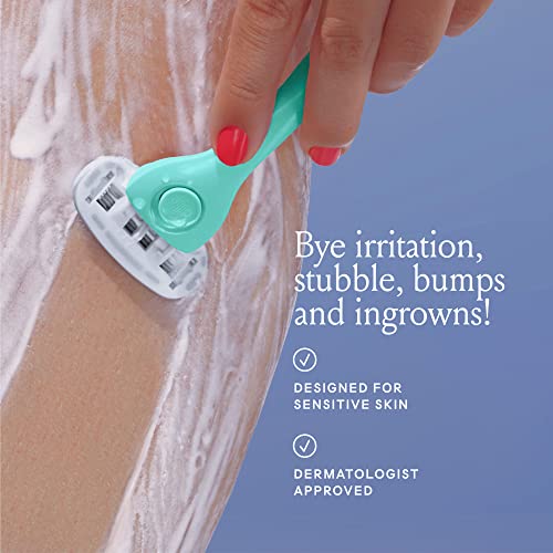 Image of Billie Razors for Women, Minty - 1 Handle, 4 Refills & Magnetic Holder
