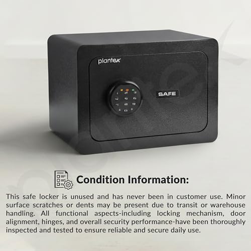 Image of Plantex 23 Litre Safe Locker for Home /Handling Marks Only,No Utility Impact /100% Functional & Secure /Assured by Plantex - (Black)